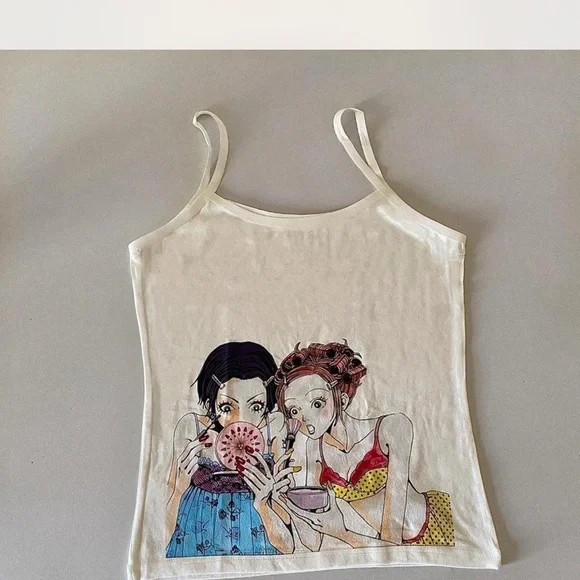 Nana Hachi Anime Vintage Tank Top 
Nana and Hachi Anime White Cream Tshirt Tee - Picture 3 of 4